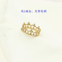 14K585 pure gold lace with a cross ring finger ring ring