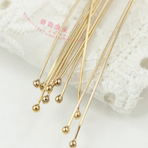 American 14K gold round head needle round ball pin DIY earring earring jewelry connecting pin accessories ball pin