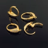 Медные серьги, клипсы, аксессуар, микроинкрустация, DIY