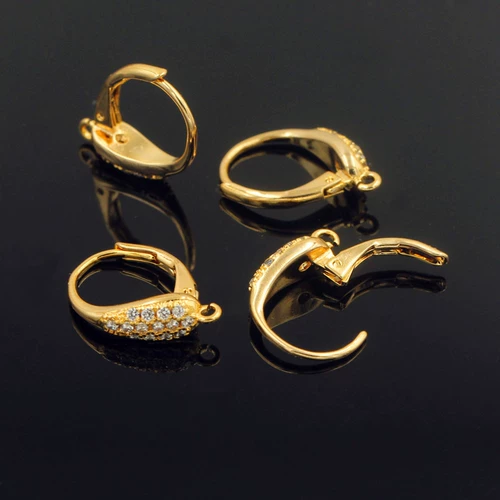 Медный цирконий, серьги, клипсы, аксессуар, микроинкрустация