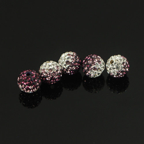 High-quality special offer shiny dense drill ball DIY jewelry accessories beaded loose beads hand necklace 204 purple gradient