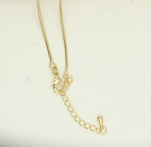 Специальное покрытие для медного насыщенного золота восьмиугольное ожерелье для костей с расширенной цепью, чтобы защитить цветовые вакуумные висящие аксессуары для ювелирных аксессуаров.