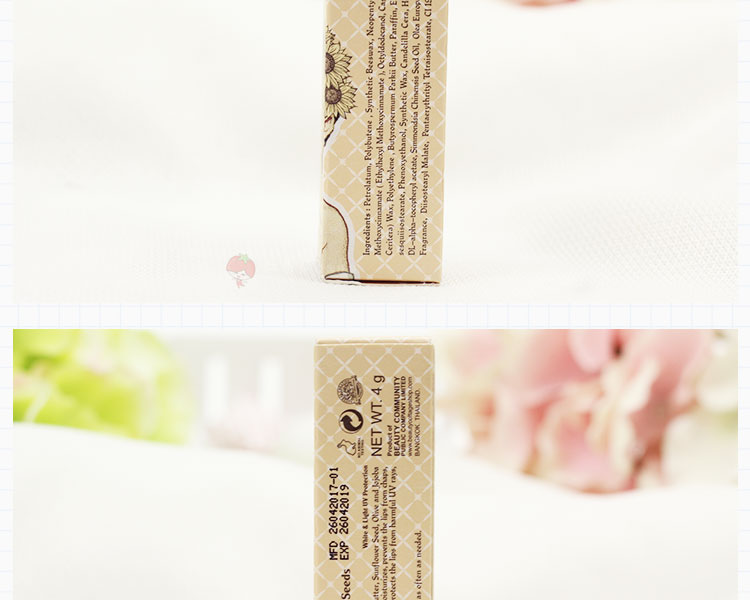 Thái Lan Beauty Cottage hướng dương hạt giống chống nắng Lip Balm chống khô dưỡng ẩm chăm sóc môi trị thâm môi