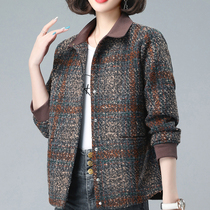Blouses in blouses in old age womens clothes 2022 Early spring autumn new jacket cardio-shirt mommy middle-aged short-style jacket