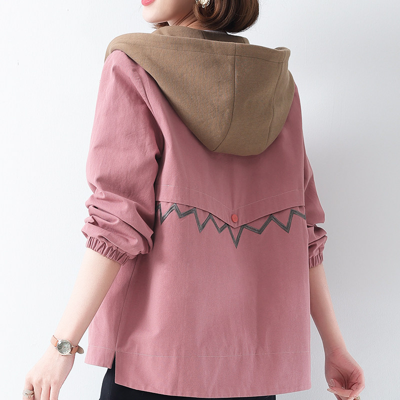 Pure cotton winewear short jacket Mom 40 years 50 middle aged women's clothing Spring autumn season new flower color Lianhood blouse blouse