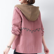 Pure cotton winewear short jacket Mom 40 years 50 middle aged womens clothing Spring autumn season new flower color Lianhood blouse blouse