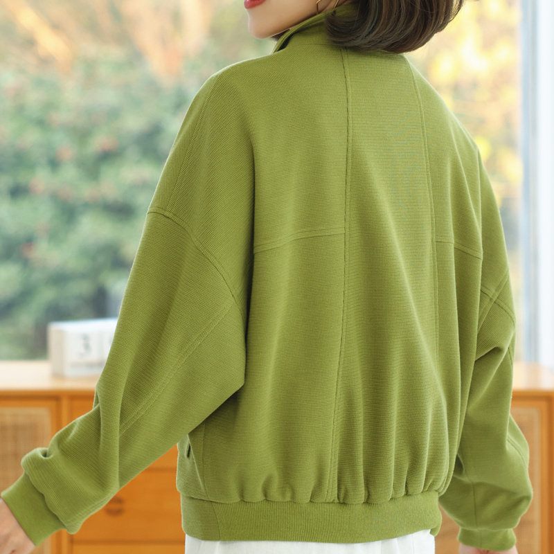 Elderly jacket in mom's blouse 2022 Spring and autumn new baseball suit middle-aged man's sweatshirt jacket