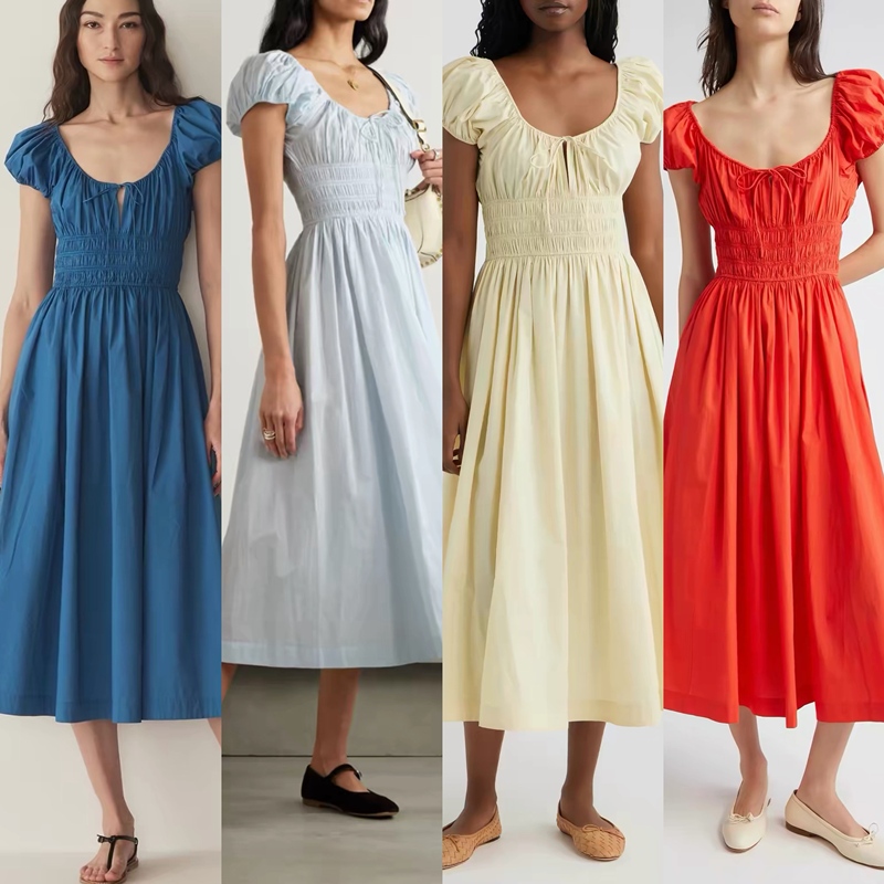 Inhee LAOSHU Doen Favorite Style Quinn White-Enhancing Waist-Cinching Drawstring Classic Dress Inhee LAOSHU Doen Favorite Style Quinn White-Enhancing Waist-Cinching Drawstring Classic Dress