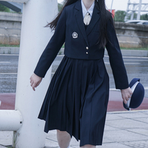 Sakura Family original JK uniform jk suit (Sakura and sea) jk Seaman blue dress women Autumn