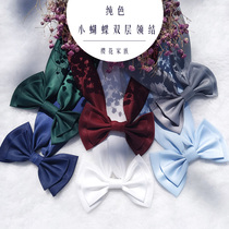 Sakura home Orthodox JK uniform small butterfly double solid color bow tie female summer small object JK uniform bow tie female
