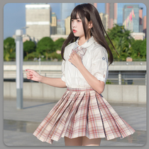 Sakura family JK uniform original jk shirt (Oss private female high) bubble sleeve embroidery short sleeve female summer