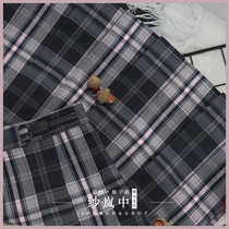 Sakura Family original genuine black plaid skirt JK uniform (in the yarn) jk pleated high waist skirt Summer Girl