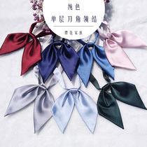 Sakura Home Orthodox JK uniform single-layer knife angle solid color bow tie female summer small object JK uniform bow tie female