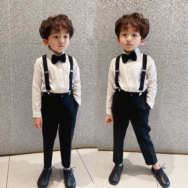 Boys suit suit Summer children's dress Casual children flower girl suit Baby bag pants Catwalk piano performance suit
