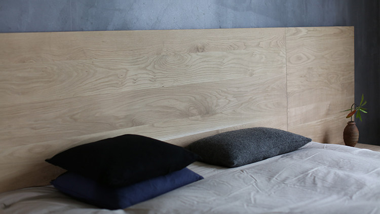 Кровать из массива дерева 朴室现代简约北欧希尔巴赫生态原木全实木家具定制法国橡木大床床
