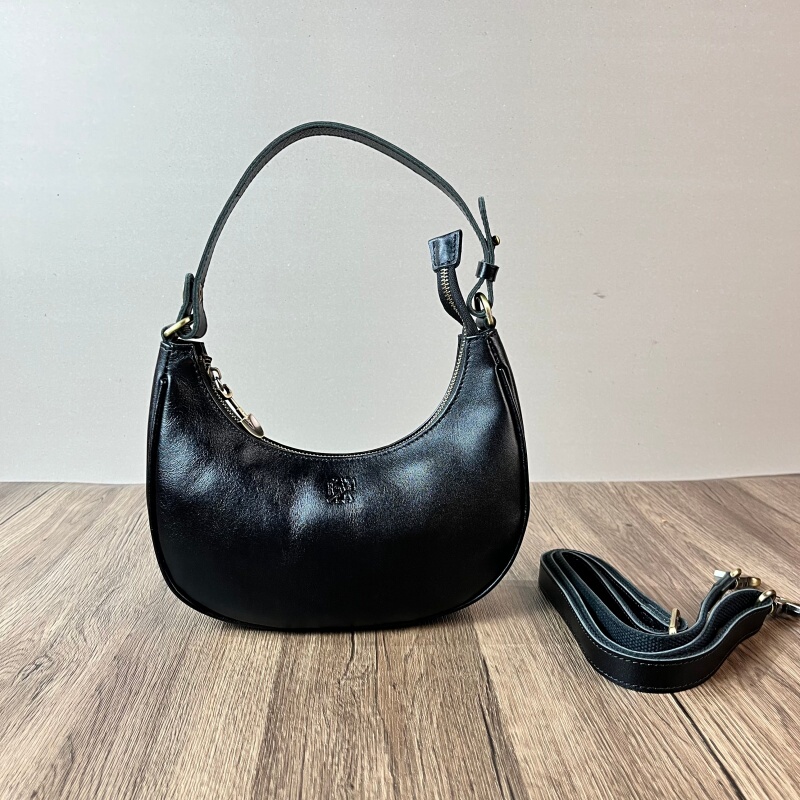Hippie First-Layer Cowhide Single-Shoulder Underarm Women's Bag Genuine Leather Fashion Casual Bag