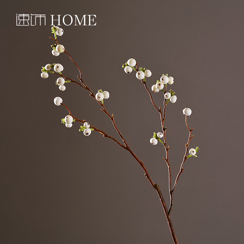 American Fields Garden Emulation Flower Small White Fruits Fake Flowers Home Soft Decoration Living Room Dining Room Dining Hall Flower Arrangement Silk Flower Art