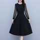 2023 new slim mid-length skirt women's fashion long-sleeved dress women's spring and autumn