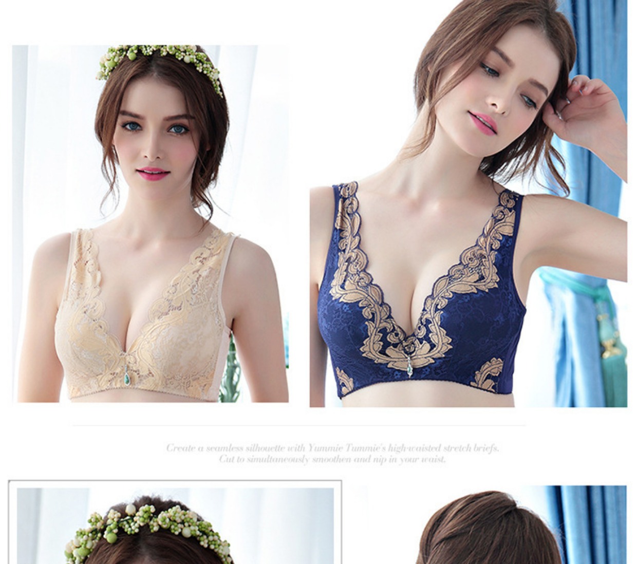 Phụ nữ gợi cảm phần mỏng nhận sữa điều chỉnh đồ lót ngực nhỏ dày tập hợp áo ngực không có vành áo ngực nội y đẹp