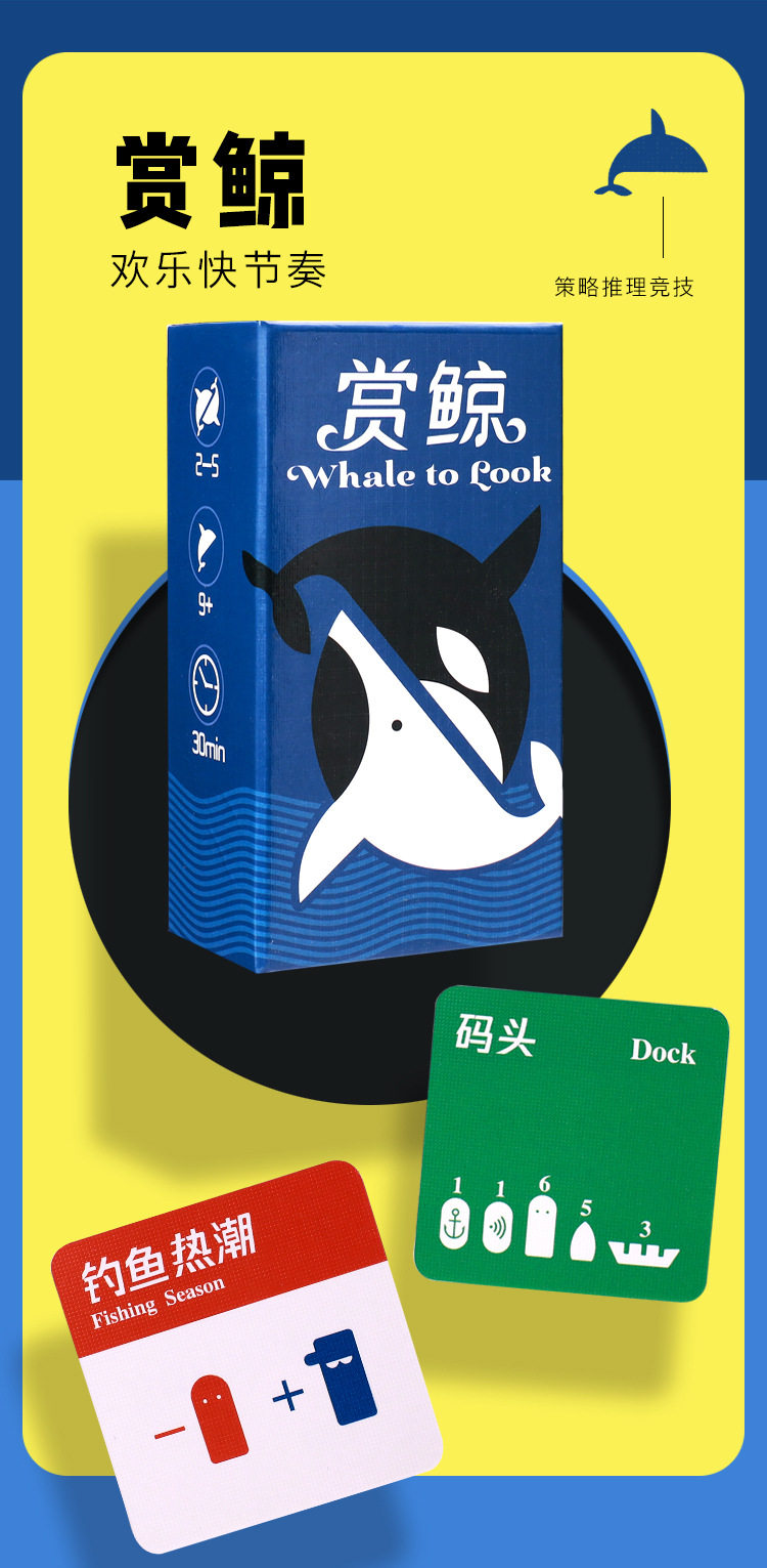 Настольная игра "Монополия" 赏鲸whale to look欢乐游戏桌游oink games系列中英文2-5人 Other home