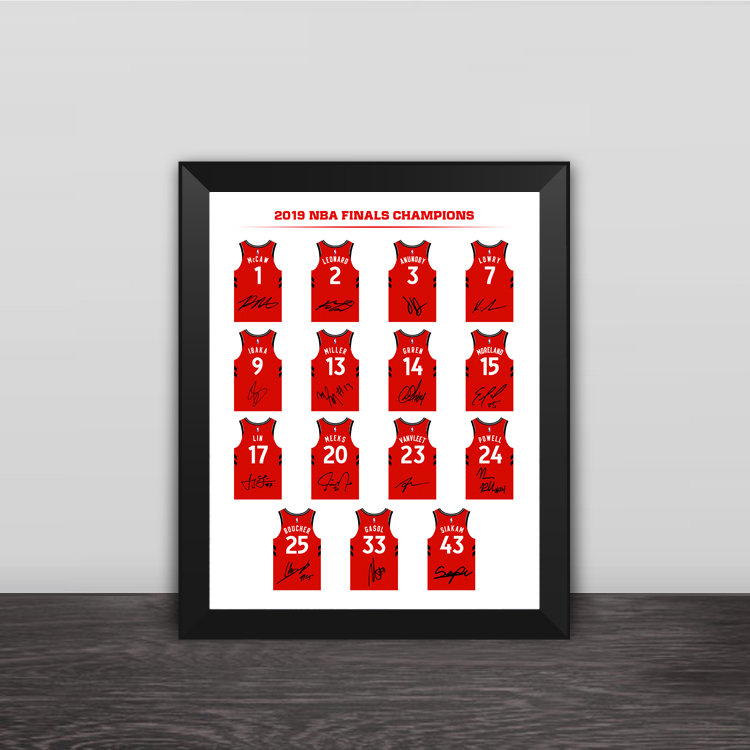 Rockloon Champions Team Jersey Illustrated Solid Wood Decoration Photo Frame Photo Wall Table Swing Frame for Leonard