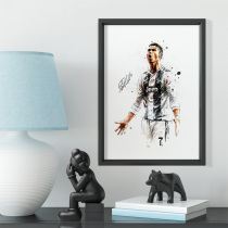 Juve Ronaldo illustration solid wood decorative photo frame photo wall table hanging frame Ronaldo di Bara Piero