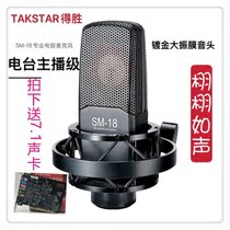 Takstar Takstar SM-18 condenser microphone Live singing sound card equipment set Professional recording full set