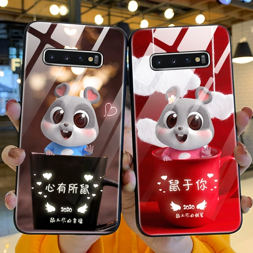 Samsung, S10, маленький чехол для телефона, S10, S8, стеклянный силиконовый креативный милый защитный чехол, S8, 10plus, 8plus, защита при падении