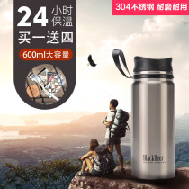 Black deer outdoor thermos cup men and women sports travel 304 stainless steel heat insulation cold water bottle large capacity water Cup