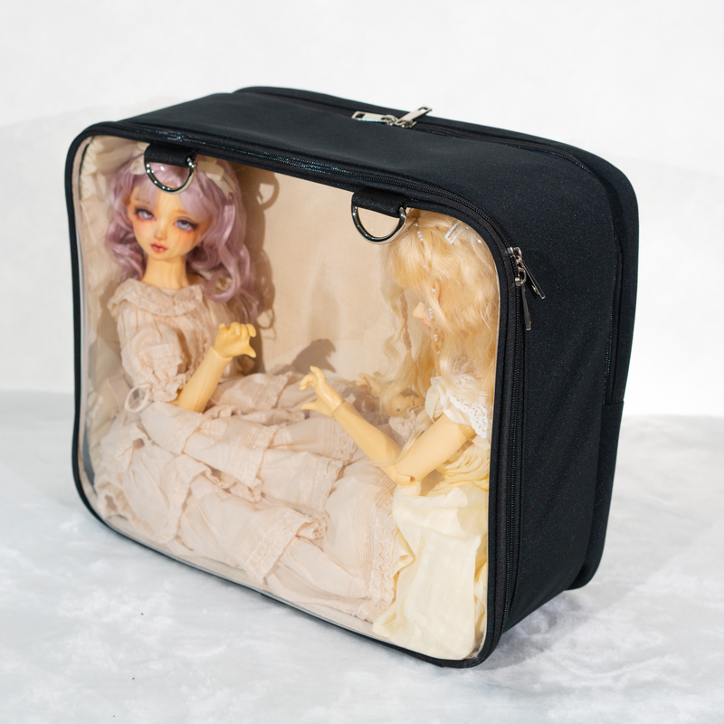 Black Doll Bag Bjd 1/3 Scale Outing Bag Pain Bag Sitting Doll Bag