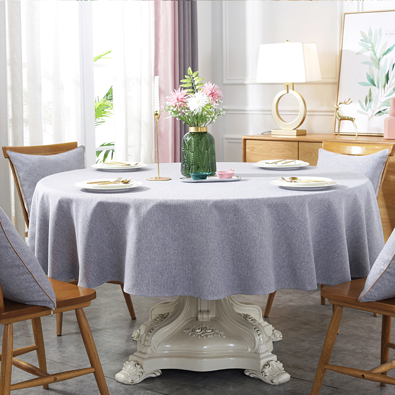 American solid color large round tablecloth tablecloth small round tablecloth home table cloth dining room hotel simple modern Chinese