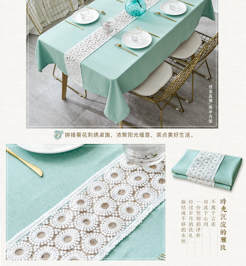 Khăn trải bàn đơn giản hiện đại vải cotton phòng khách nhà in hình chữ nhật bàn cà phê khăn khăn trải bàn ren bảng vải - Khăn trải bàn khăn trải bàn đẹp
