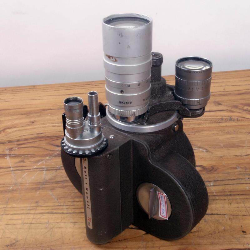 Камеры 西洋古董贝尔bell howell 70型 16mm毫米底片电影摄影机带三镜头