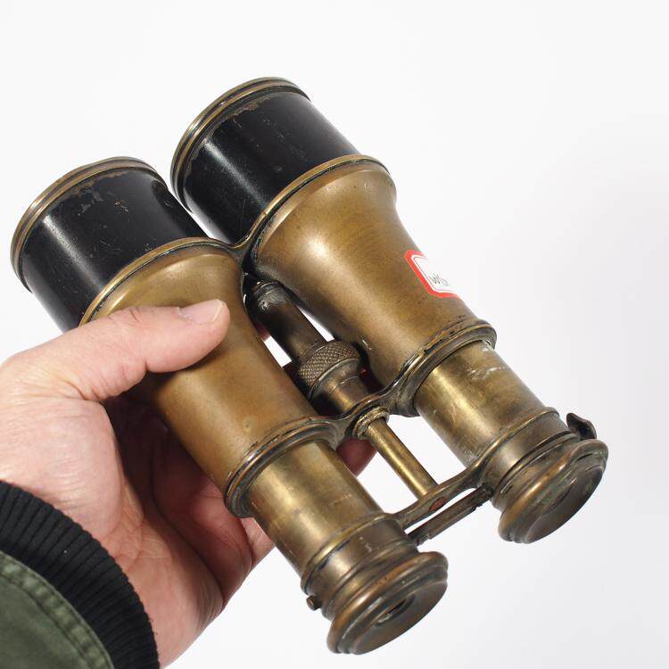 Western Antique Bronze Binoculars 1890s Nautical Retro Art Industrial Wind Telescope Pendulum