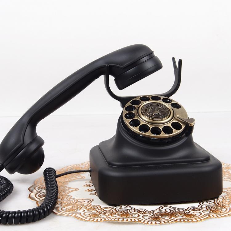 Brand new antique domestic rotary dial telephone retro telephone function normal metal body