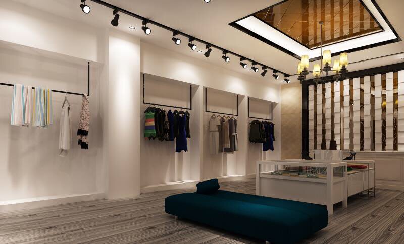 Clothing store ceiling hanging hangers custom-made hangers on the wall clothing display stand children's clothing hanging ring men's and women's clothing store shelves