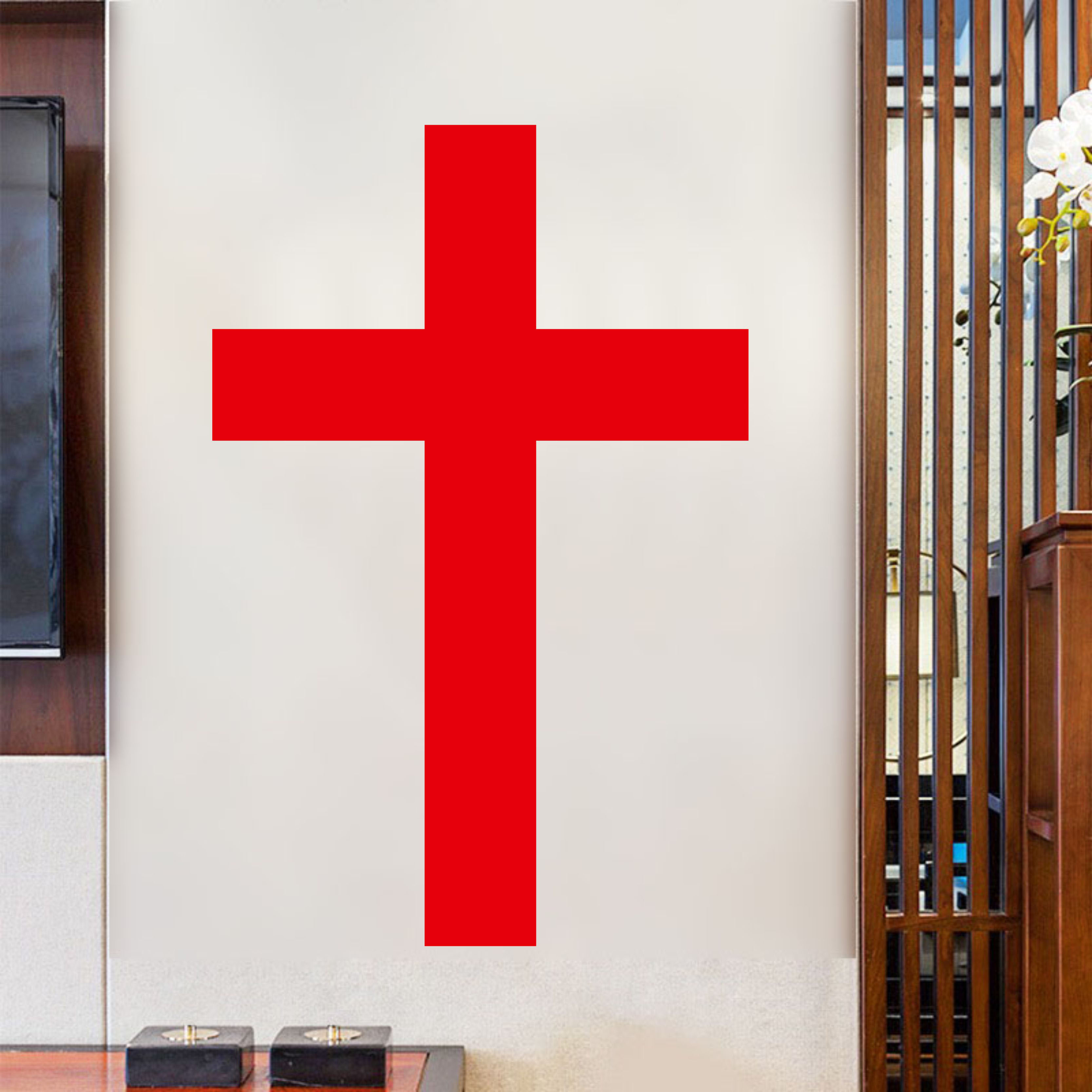 Flesh cloth large red cross wall with festive decoration products church church dress sticker sticker tape rubber