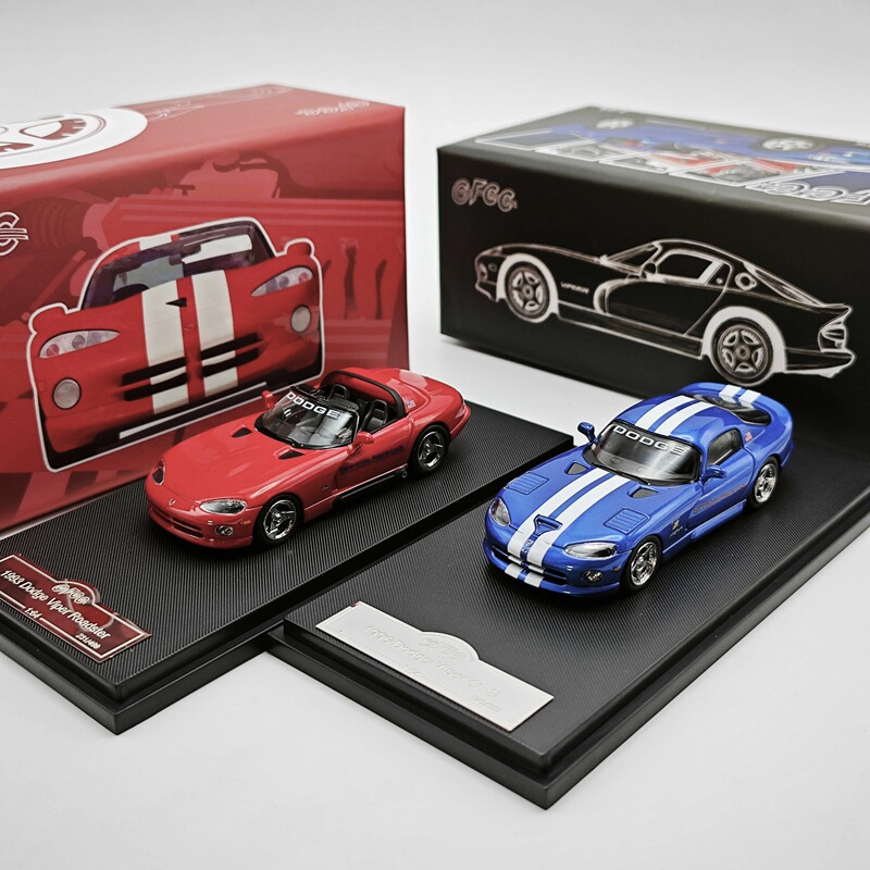Gfcc 1:64 Dodge Viper Indy 500 Blue Hardtop Convertible Red Alloy Car Model