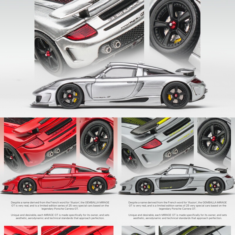 Hh Model 1:64 Porsche Mgt Canamera Mirage Gt Alloy Car Model