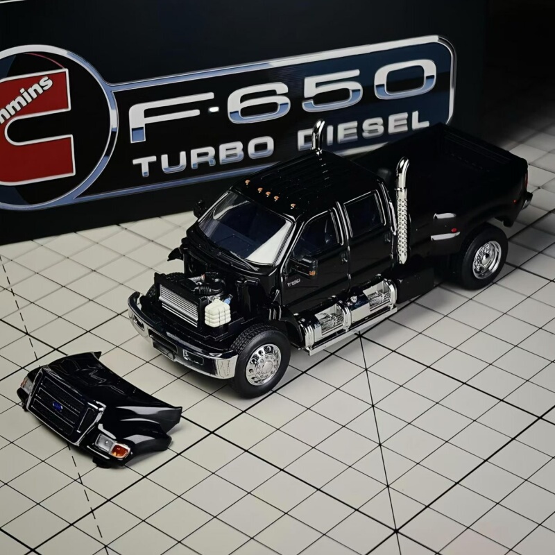 Mk Miniatures 1:64 Ford F650 Super Duty Hec Exhibition Alloy Car Model