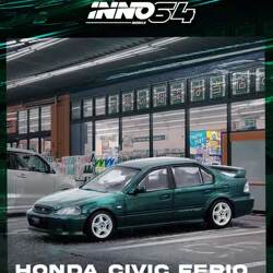 Inno 1:64 Honda Civic Honda Civic Ferio Si (Ek) Green Alloy Car Model