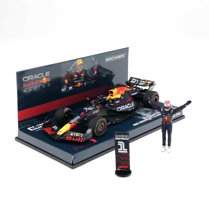 Miniature 1:43 Red Bull F1 Verstappen Rb20 2024 Brazilian Grand Prix Resin Car Model