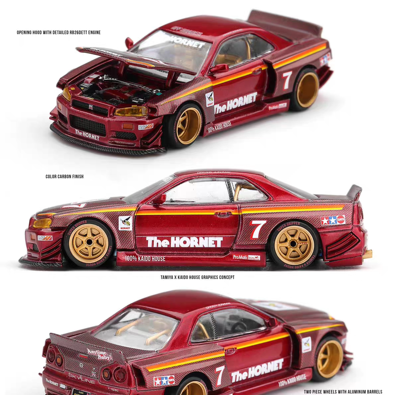 Kaido House 1:64 Nissan Gtr R34 No. 7 Alloy Car Model 315