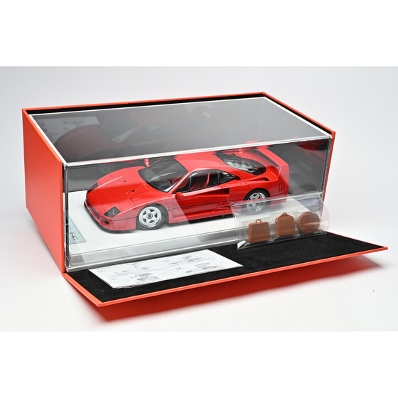 Alloy Full-Scale Montage 1:18 Scale F40 Standard Red Foam Box/Leather Base Gift Box