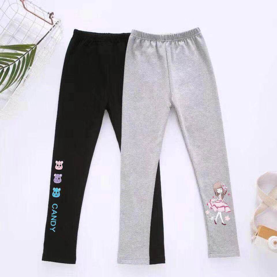 Girl inside lap pants spring autumn and summer outside wearing a small CUHK tong body printed long pants girl Fashion elastic inner lap pants