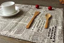 Western food mat English letter mat Napkin background Baking placemat cloth Food bread shooting photography props