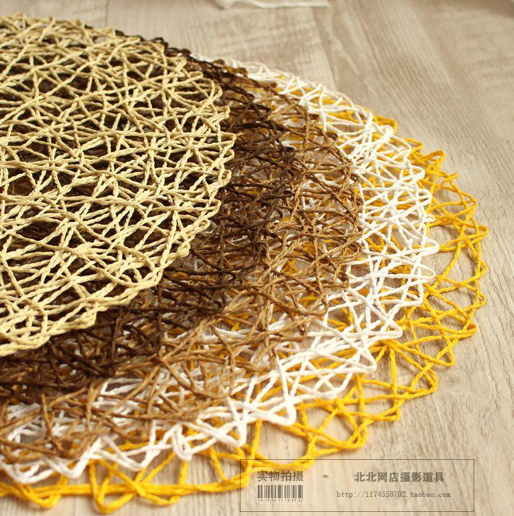 Pastoral hollow knitting mat shoot background photography props cloth shoot food props background meal pad