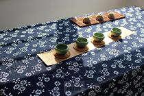  Blue printed background cloth Food tea industry shooting background cloth tablecloth photography props