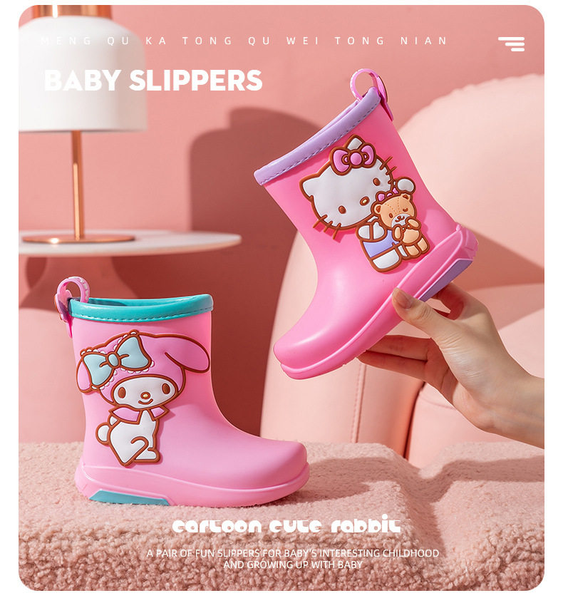 Sanrio, детский нескользящий мультяшный милый дождевик для мальчиков 