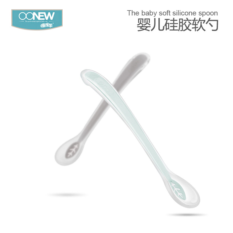 OONEW oh wow baby spoon baby silicone gel soft tablespoon deputy food tablespoon baby cutlery child spoon rice burnt spoon
